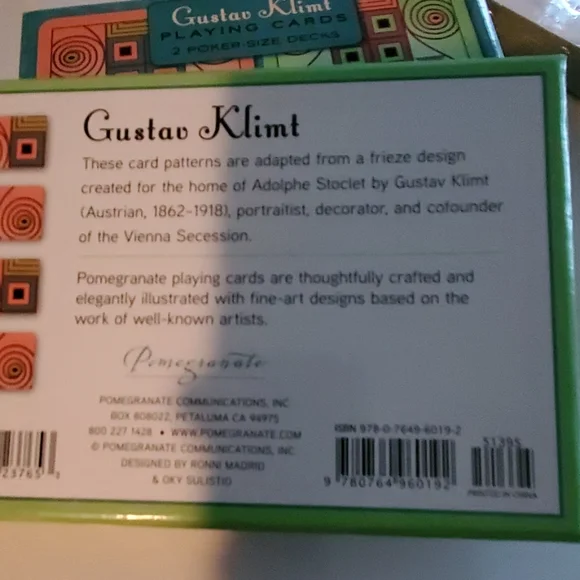 Playing cards Gustav klint new gift box Firm - Picture 2 of 3